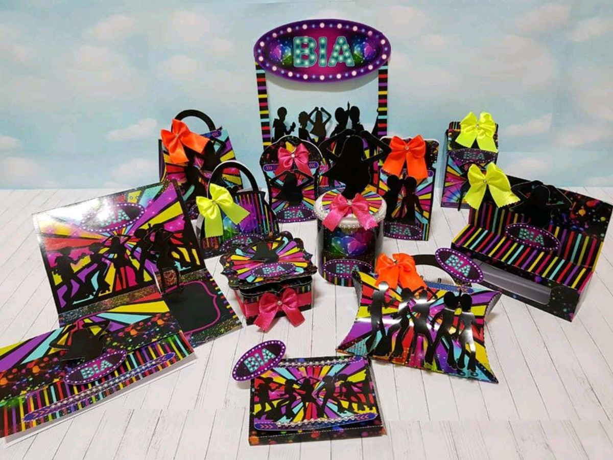 ARQUIVO DE CORTE KIT TEMA BALADA NEON #8027 STUDIO