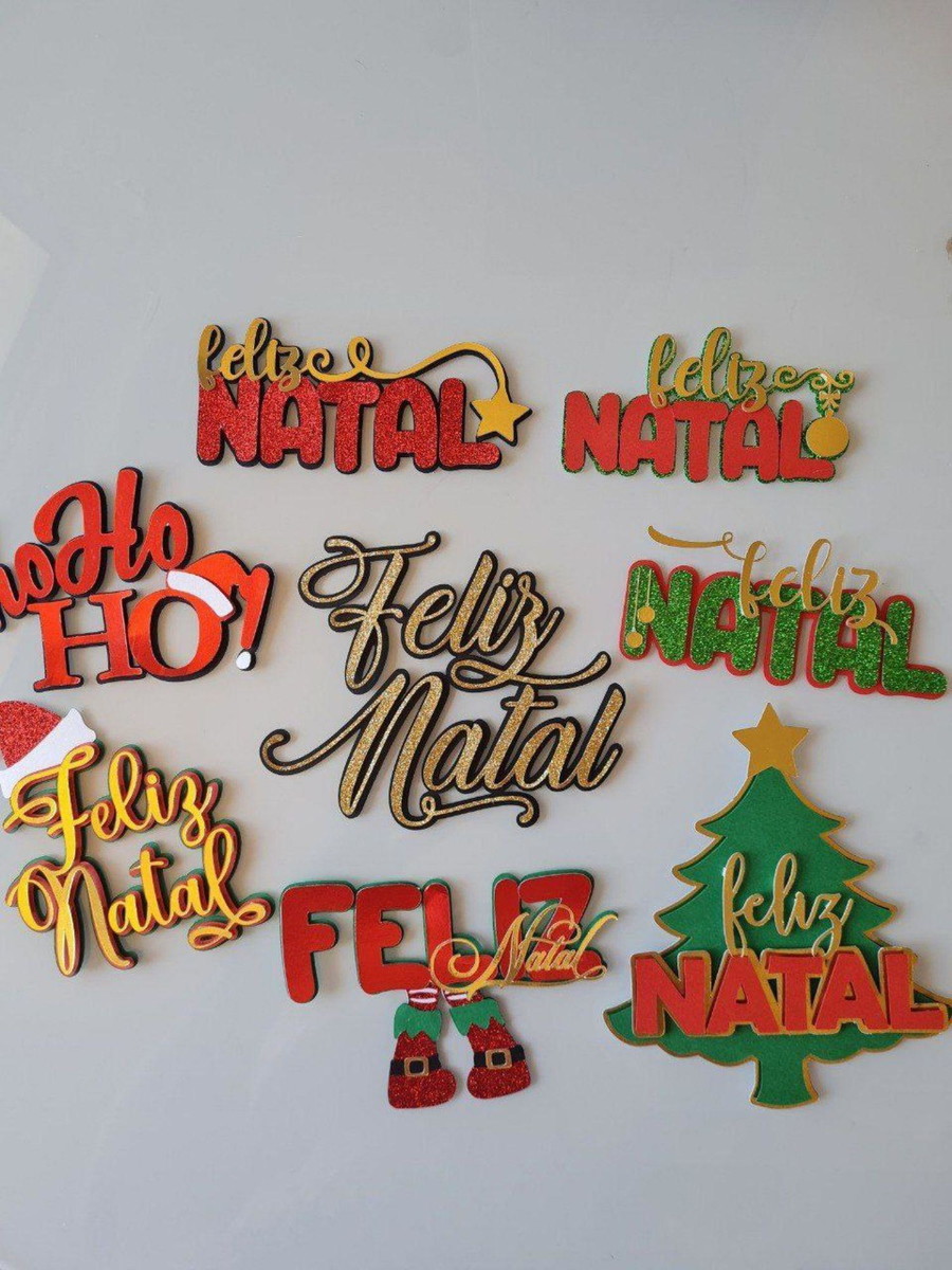 Arquivo de Corte Kit Topos de Bolo Feliz Natal #16717