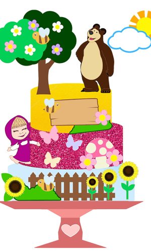 Arquivo De Corte: Masha E O Urso (100% Em Camadas) 001