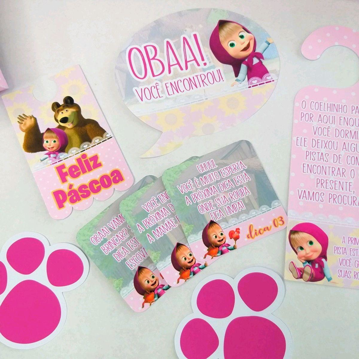 ARQUIVO DE CORTE PASCOA CAÇA AOS OVOS MASHA E O URSO #3596