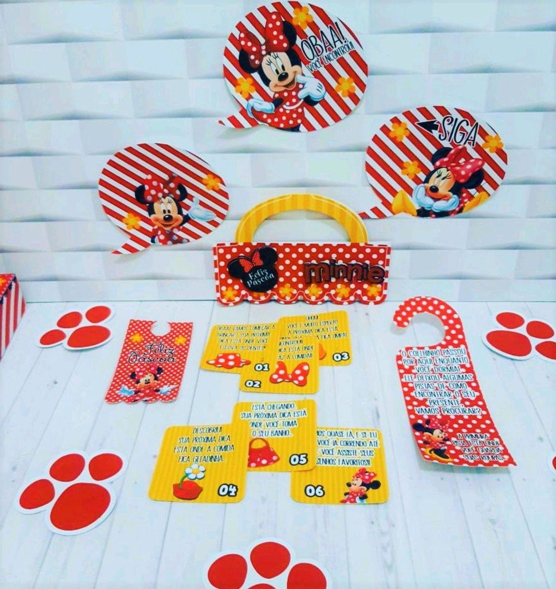 ARQUIVO DE CORTE PASCOA CAÇA AOS OVOS MINNIE VERMELHA #3466