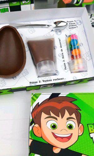 ARQUIVO DE CORTE PASCOA CAIXA MINI CONFEITEIRO BEN 10 #3361
