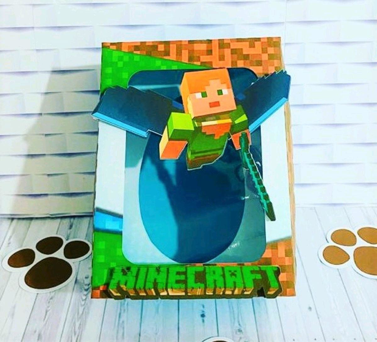 ARQUIVO DE CORTE PASCOA CAIXA OVO DE COLHER MINECRAFT #3504 - Imagem 2