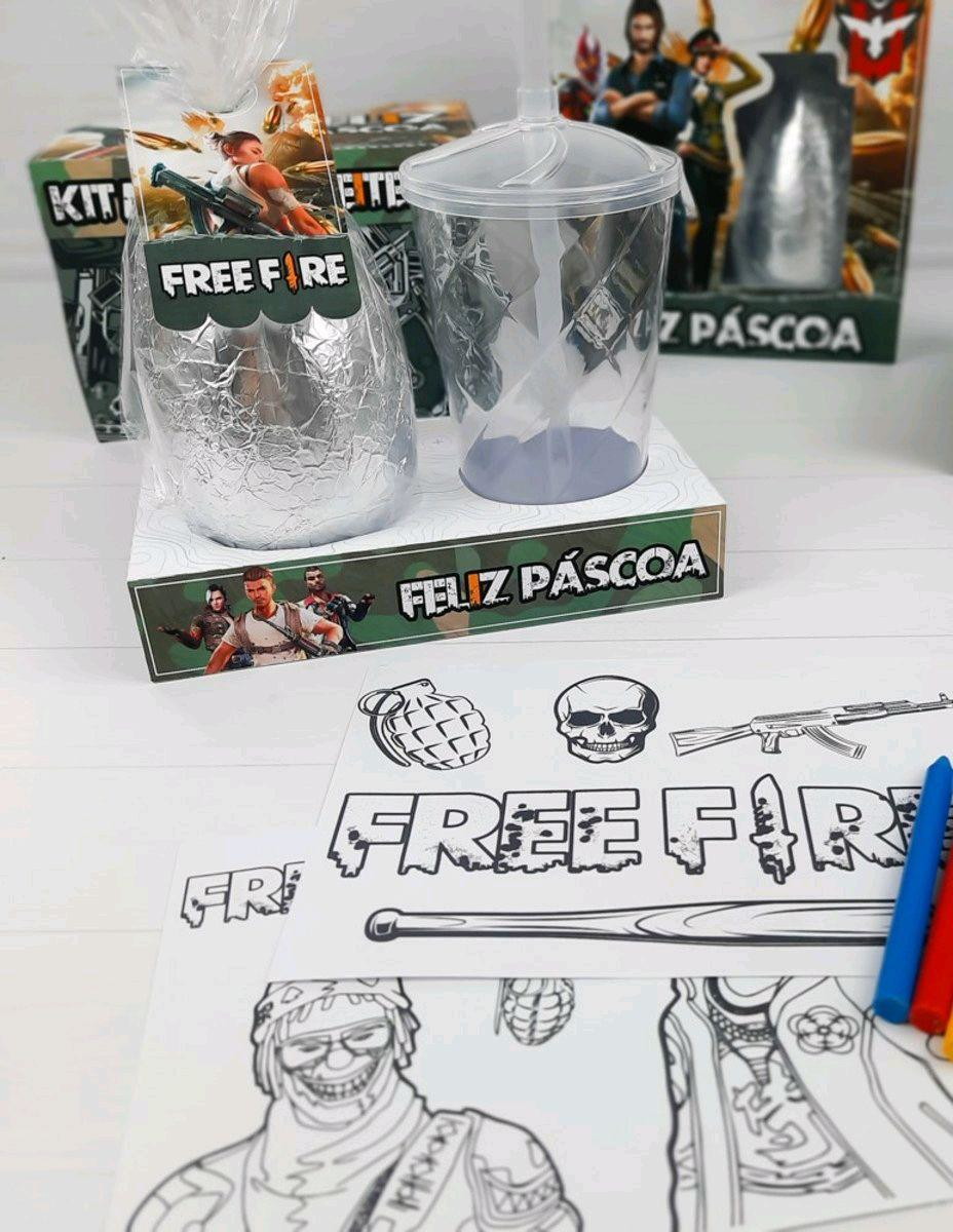 ARQUIVO DE CORTE PASCOA CAIXA OVO E COPO FREE FIRE (#3408) - Imagem 3