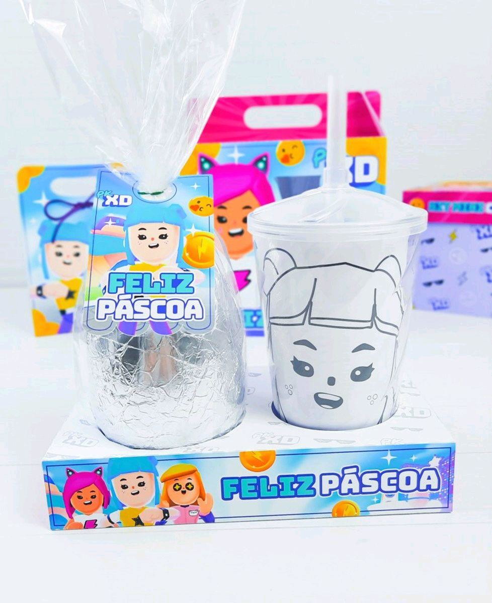 Arquivo de Corte Pascoa Caixa Ovo e Copo Pk Xd Menina #3426