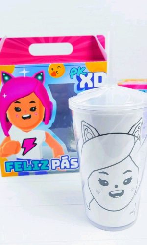 Arquivo de Corte Pascoa Caixa Ovo e Copo Pk Xd Menina #3427