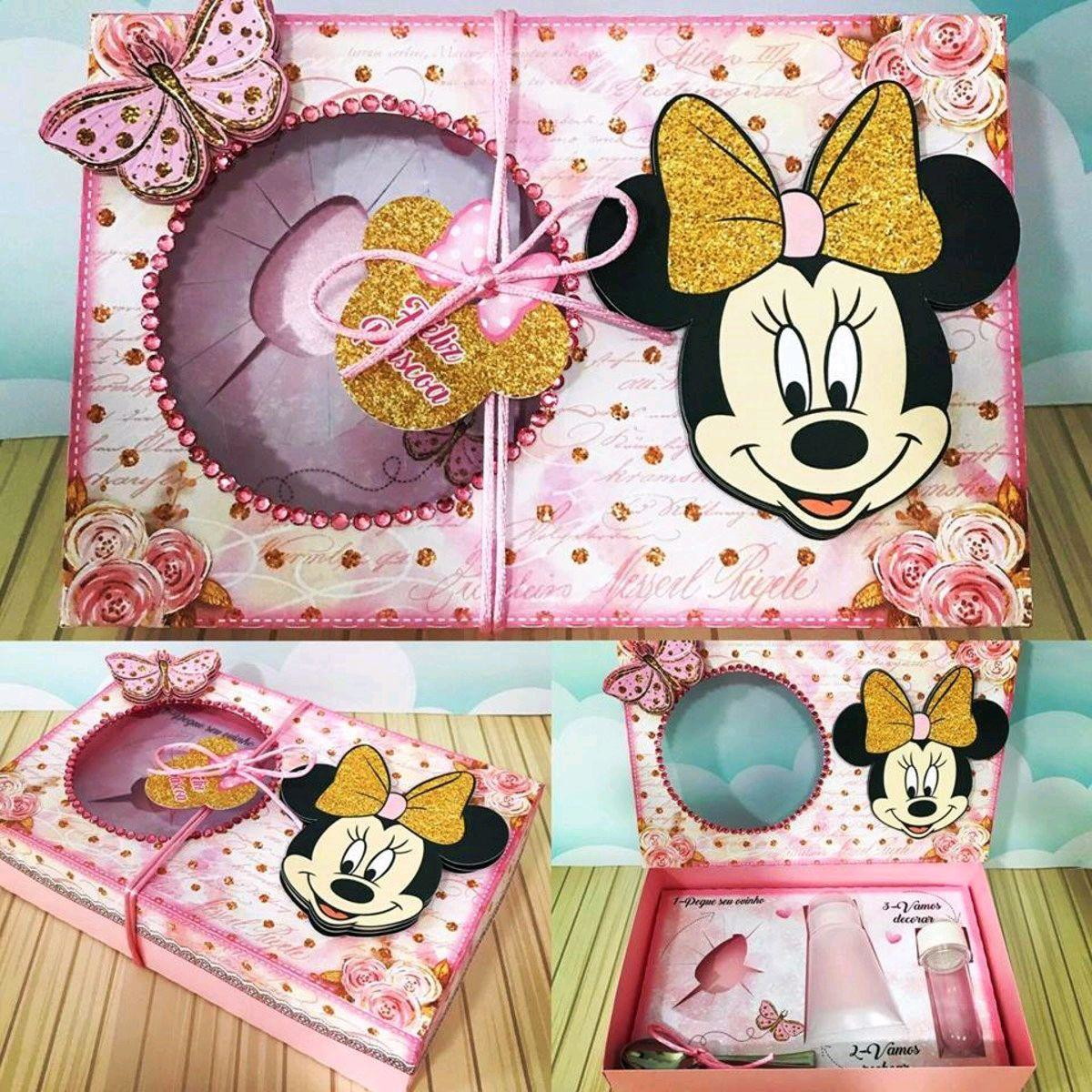 ARQUIVO DE CORTE PASCOA MINI CONFEITEIRO MINNIE ROSA #3074 - Imagem 2