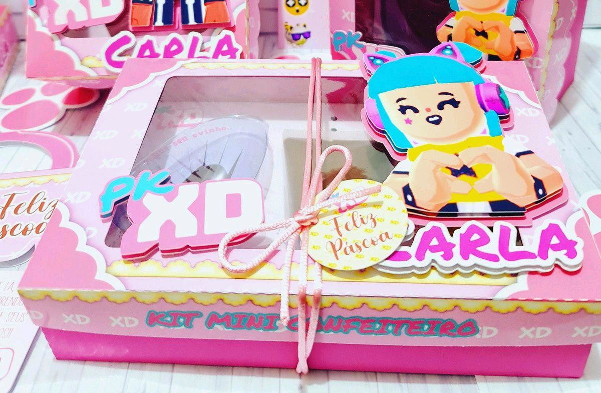 ARQUIVO DE CORTE PASCOA MINI CONFEITEIRO PK XD MENINA #3224 - Imagem 3