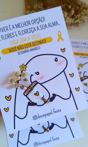 Arquivo De Corte Cartão Flor Setembro Amarelo #15285