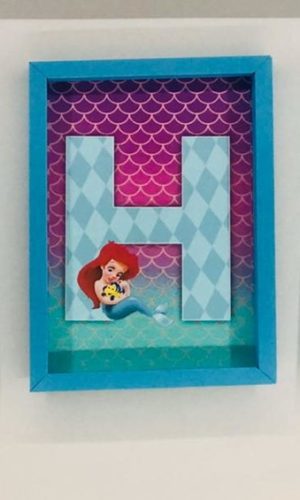 Arquivo de corte quadro pequena sereia