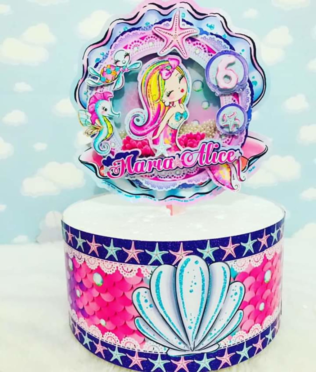 Arquivo de corte bolinho de luxo sereia - Imagem 5