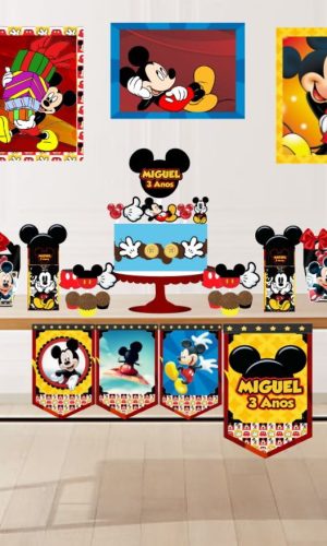 Arquivo de corte kit festa mickey mouse