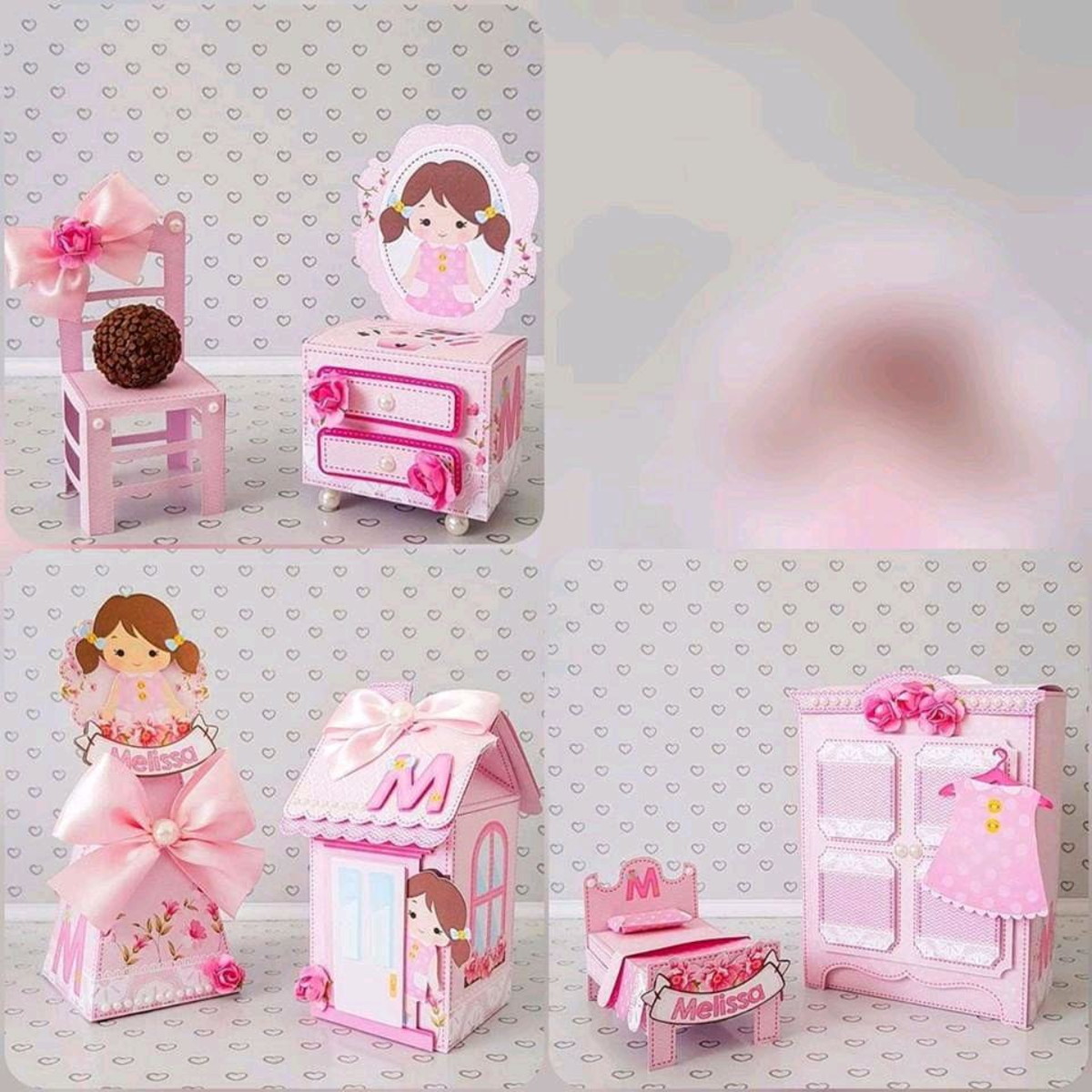 Arquivo de Corte Tema Casa de Boneca Rosa #7085 pdf Studio