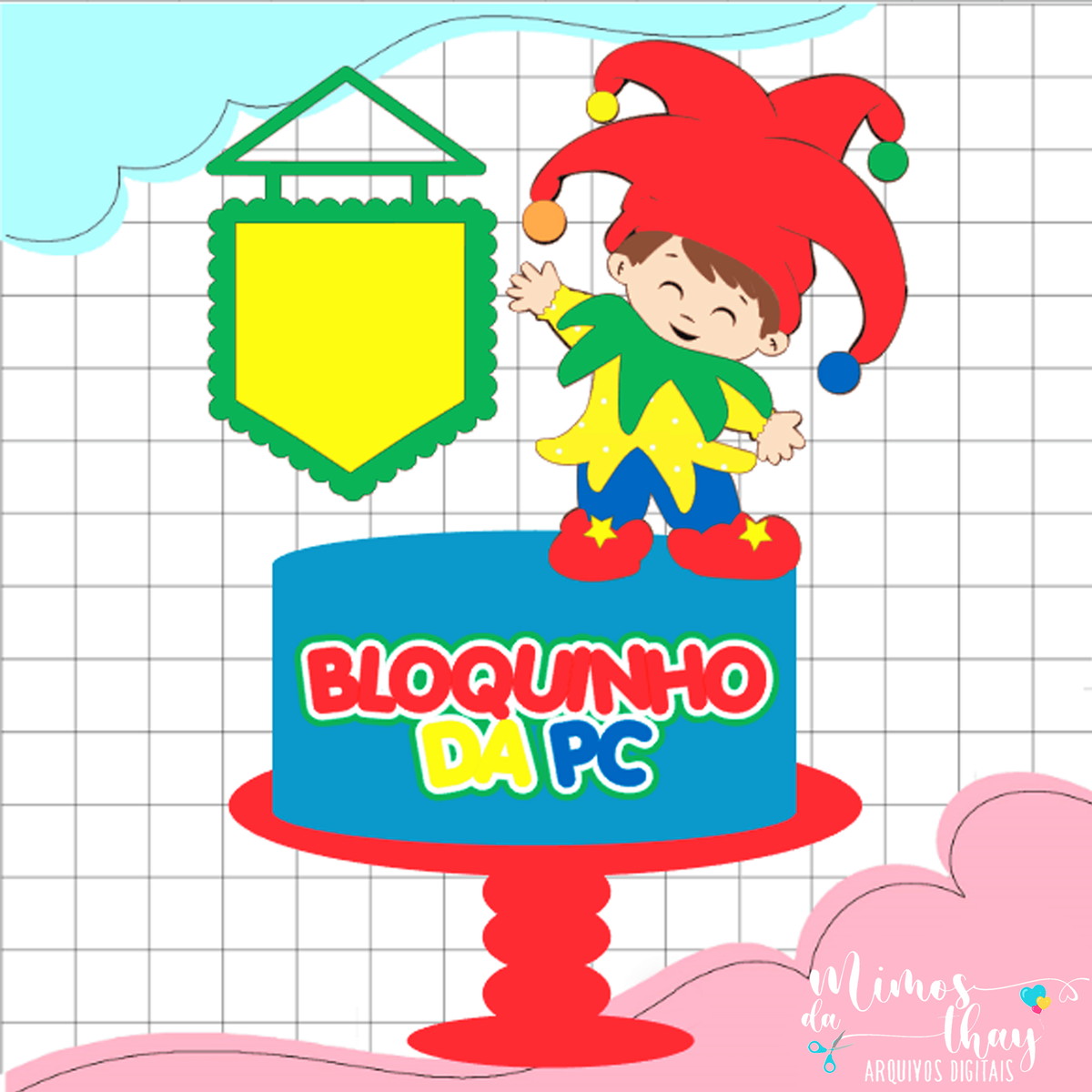 Arquivo de Corte: Topo Carnaval Bobo da Corte Baby 052