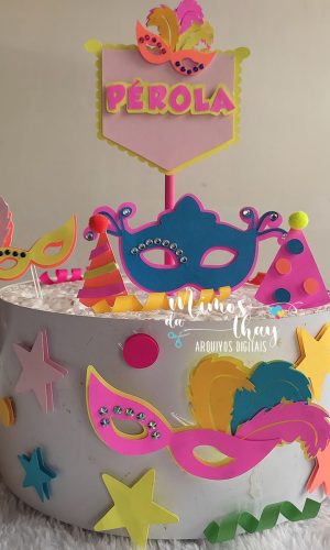 Arquivo de Corte: Topo Carnaval Máscaras 053