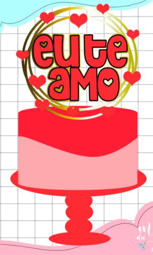 Arquivo de Corte: Topo Circular Eu Te Amo Namorados 045