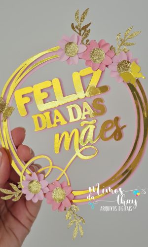 Arquivo de Corte: Topo Circular Feliz Dia das Mães 061