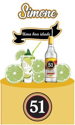 Arquivo de Corte: Topo de Bolo 51 Boteco 004