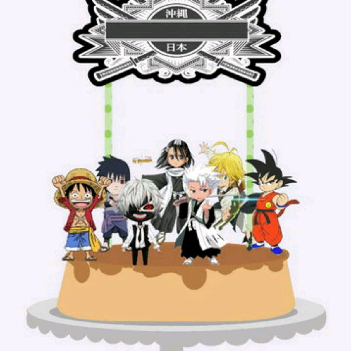 ARQUIVO DE CORTE TOPO DE BOLO ANIME (#1511)