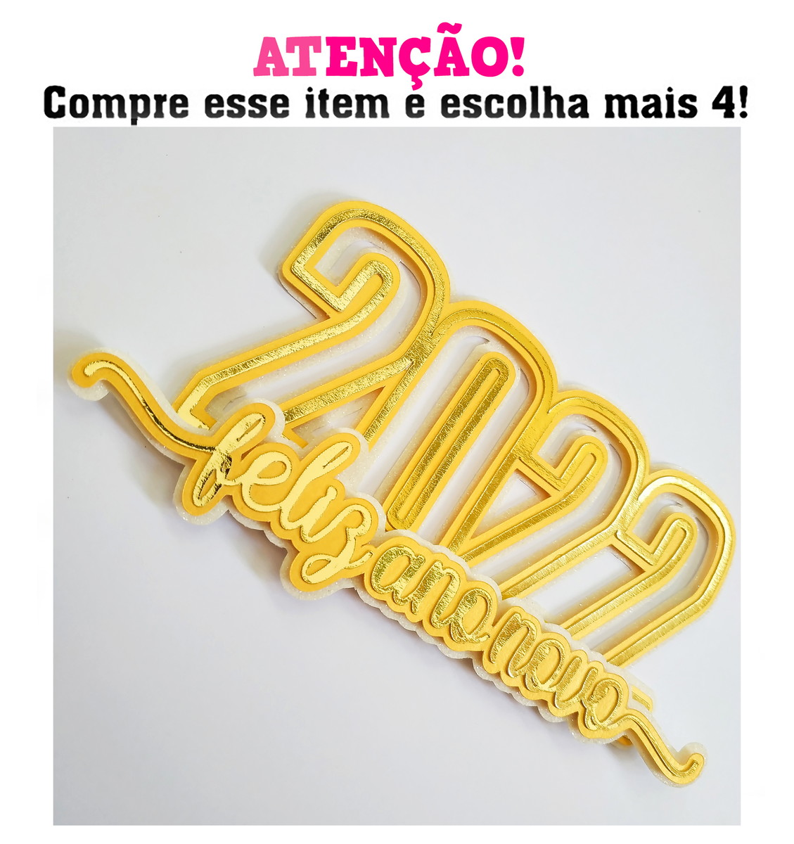 Arquivo de Corte Topo de bolo Ano Novo 2022 003
