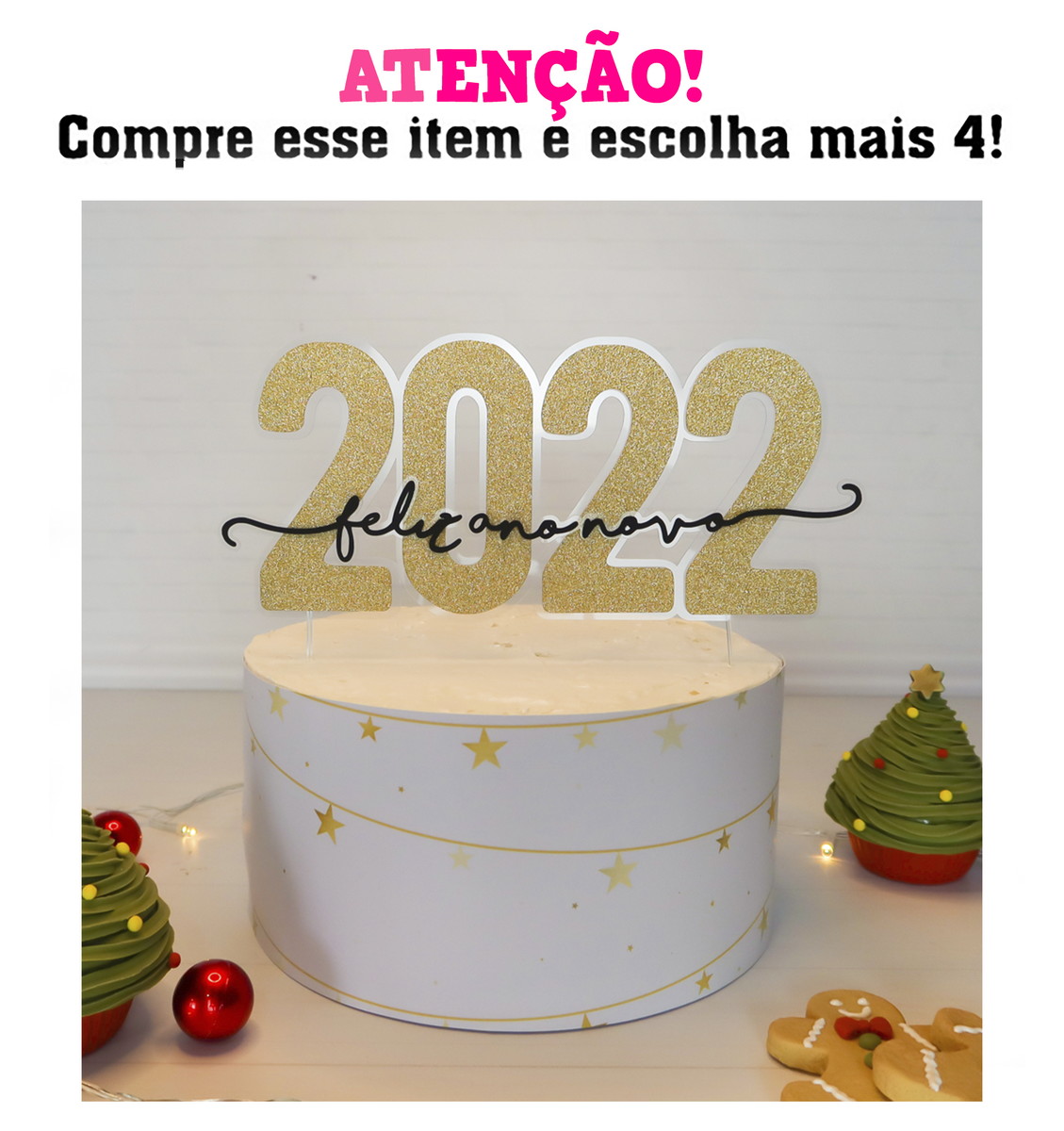 Arquivo de Corte Topo de bolo Ano Novo 2022 005