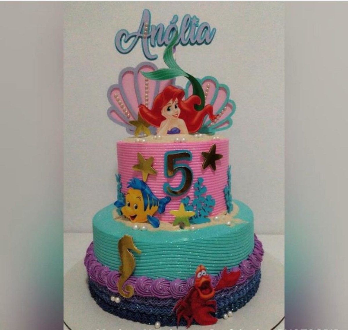 Arquivo de corte topo de bolo Ariel