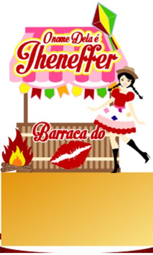 ARQUIVO DE CORTE TOPO DE BOLO ARRAIÁ MENINA JUNINO 042