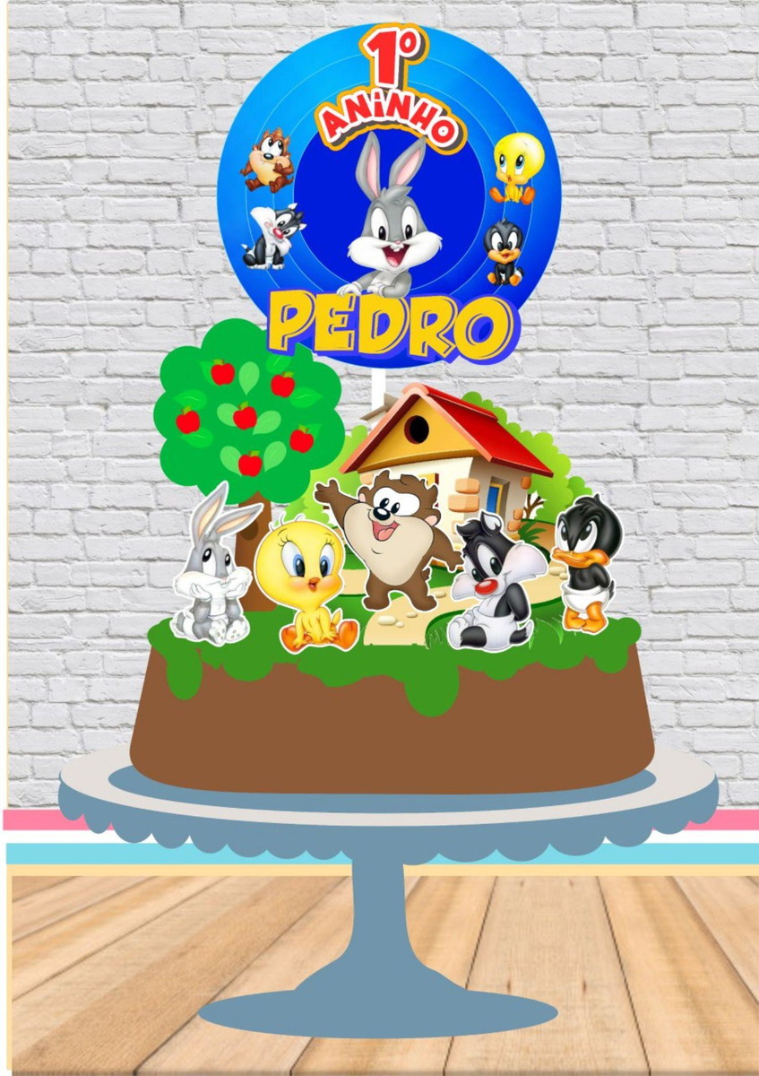 Arquivo de Corte Topo de Bolo Baby Looney Tunes #17202