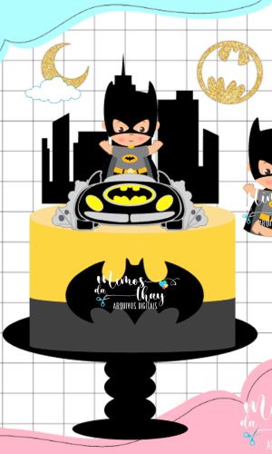 Arquivo de Corte Topo de Bolo Batman Baby 001