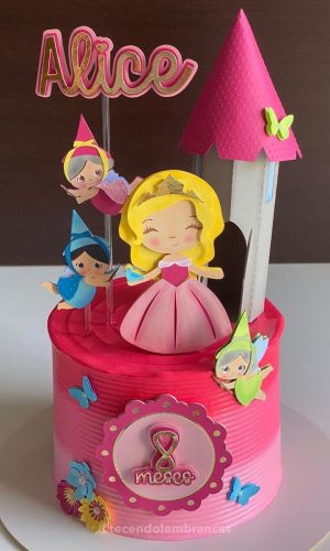Arquivo de Corte: Topo de Bolo Bela Adomercida Torre 3d 002