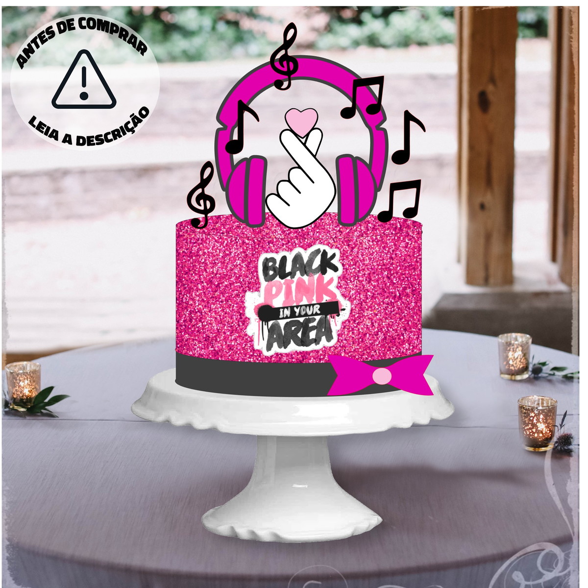 Arquivo de Corte Topo de Bolo Black Pink