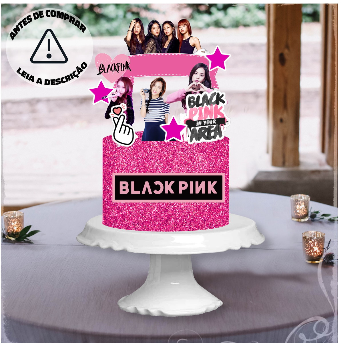 Arquivo de Corte Topo de Bolo Black Pink
