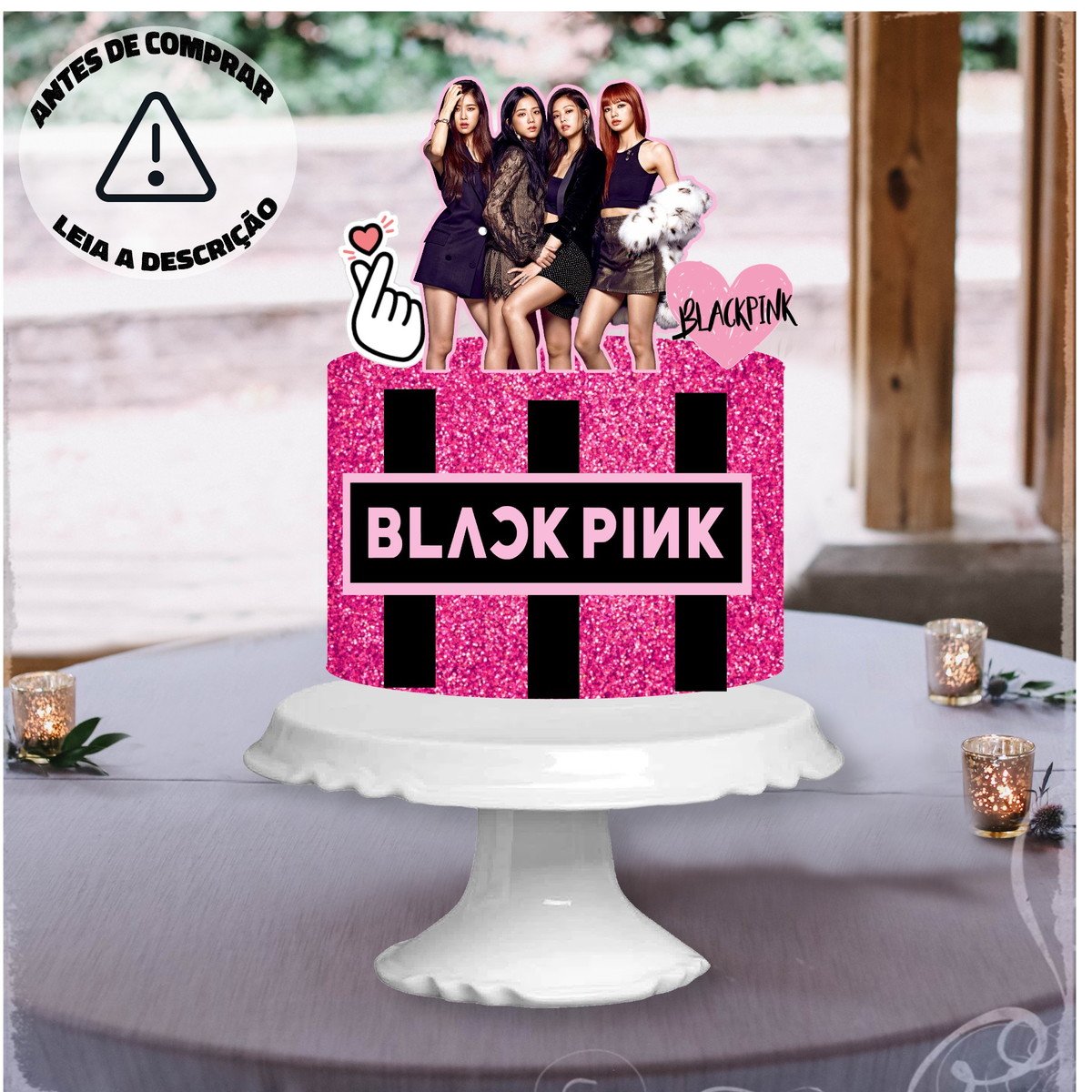 Arquivo de Corte Topo de Bolo Black Pink