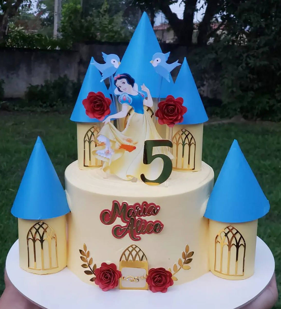 Arquivo de Corte: Topo de Bolo Branca de Neve Castelo 3d 021