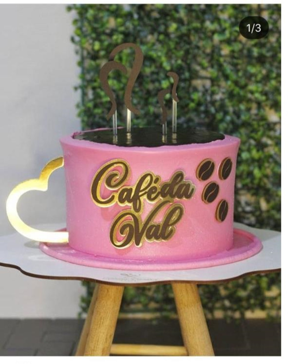 Arquivo de corte topo de bolo café