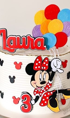 Arquivo de Corte: Topo de Bolo Camadas Minnie Vermelha 029