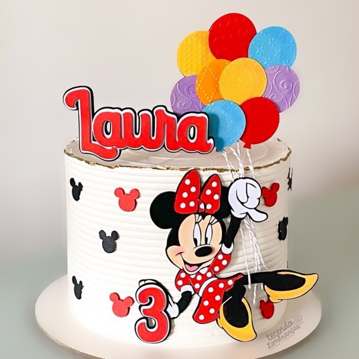 Arquivo de Corte: Topo de Bolo Camadas Minnie Vermelha 029