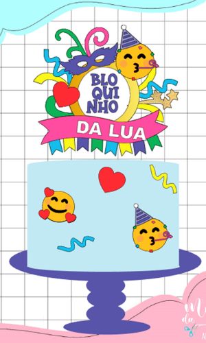 Arquivo de Corte: Topo de Bolo Carnaval Bloquinho 072