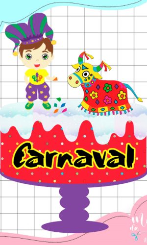 Arquivo de Corte Topo de Bolo Carnaval Bumba Meu Boi 078