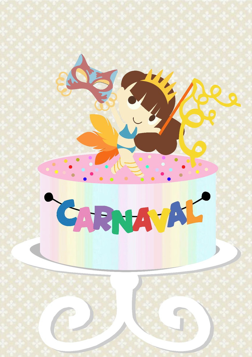 KIT C/ 5: ARQUIVO DE CORTE: TOPO CARNAVAL MENINA 010