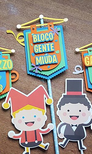 KIT C/ 5: ARQUIVO DE CORTE: TOPO CARNAVAL MENINO 012