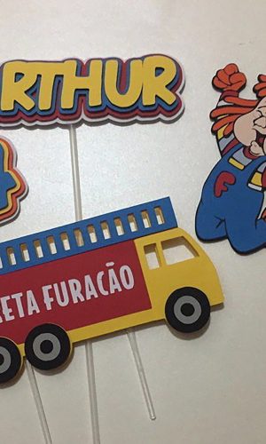 Arquivo de Corte: Topo de Bolo Carreta Furacão e Fofão 001