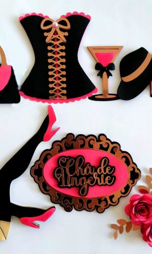 Arquivo de Corte: Topo de Bolo Chá de Lingerie 003