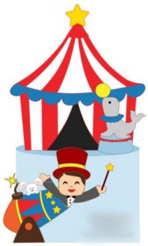 Arquivo De Corte Topo De Bolo Circo Mágico #15113