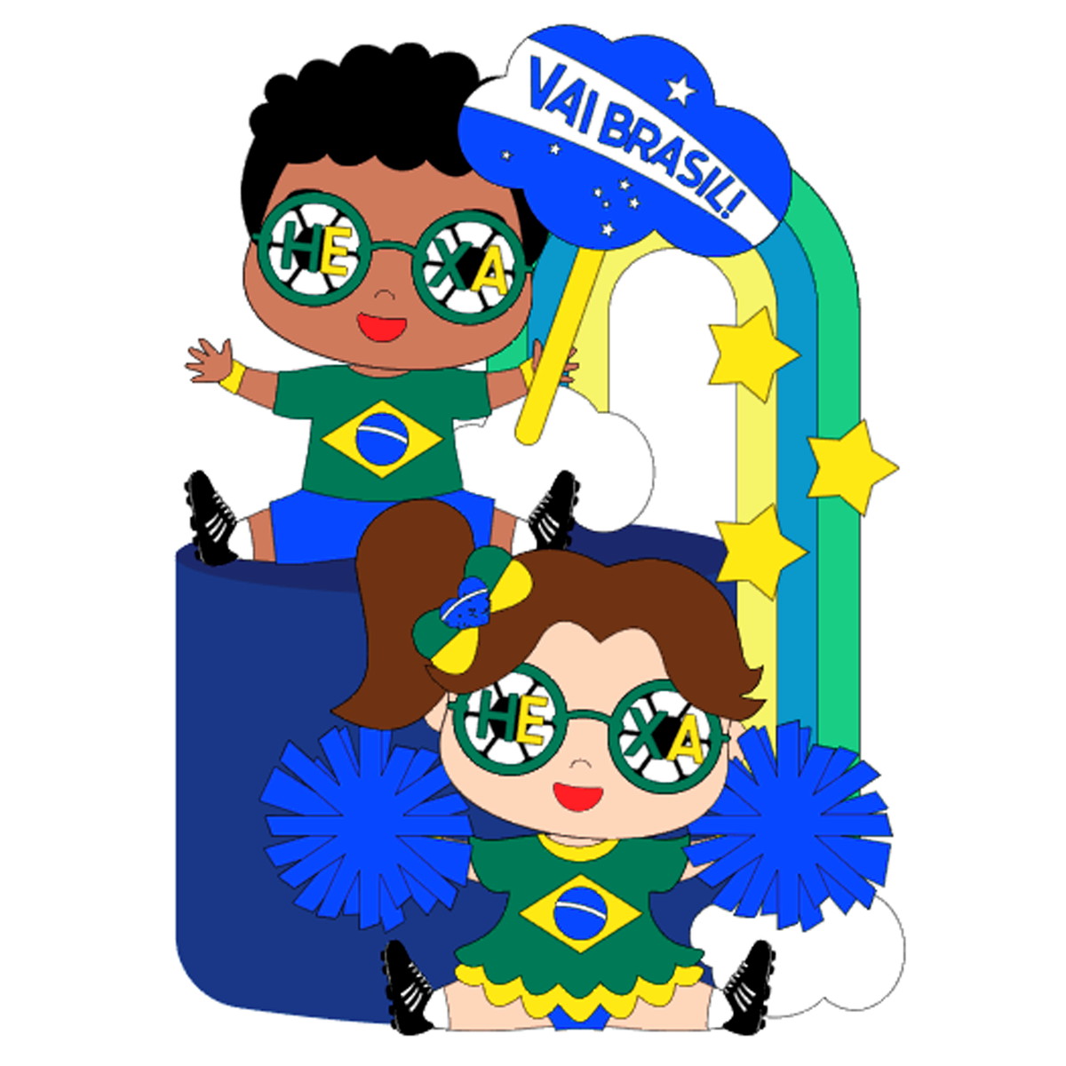 Arquivo de Corte: Topo de Bolo Copa do Mundo Brasil Baby 037