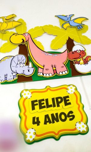ARQUIVO DE CORTE TOPO DE BOLO DINOSSAURO DINO #14147