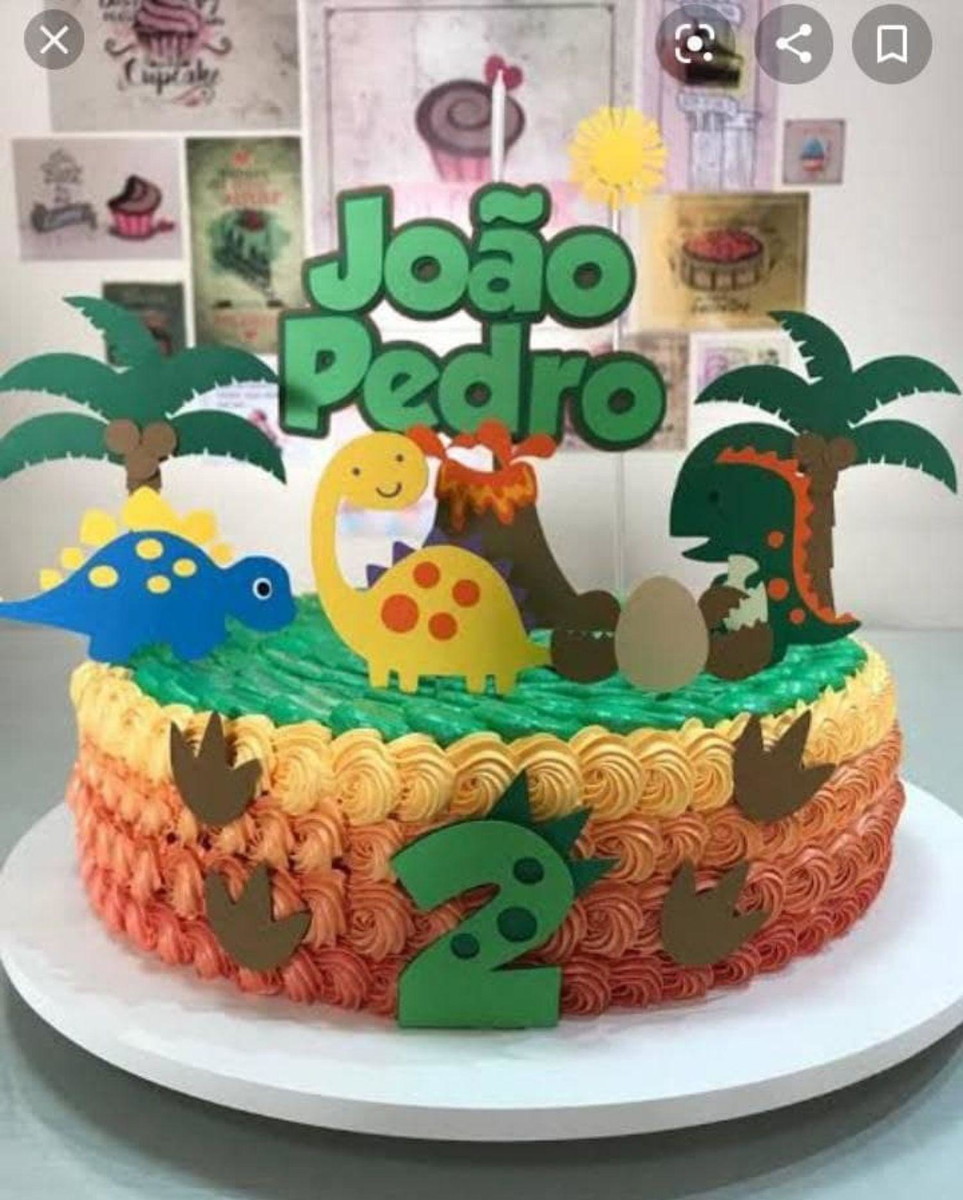 ARQUIVO DE CORTE TOPO DE BOLO DINOSSAURO DINO #14148