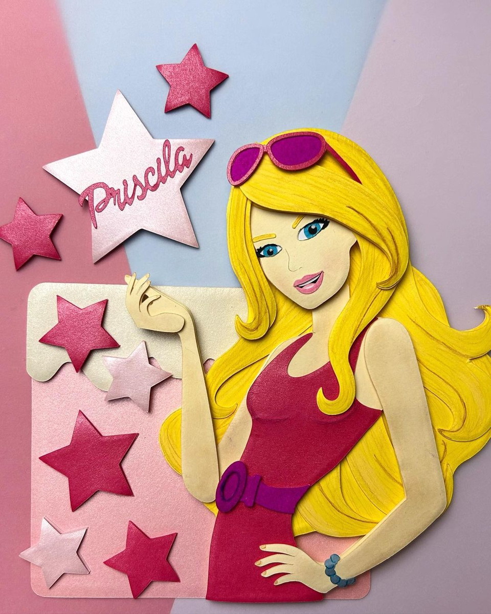 Arquivo de Corte Topo de Bolo em Camadas Barbie 020