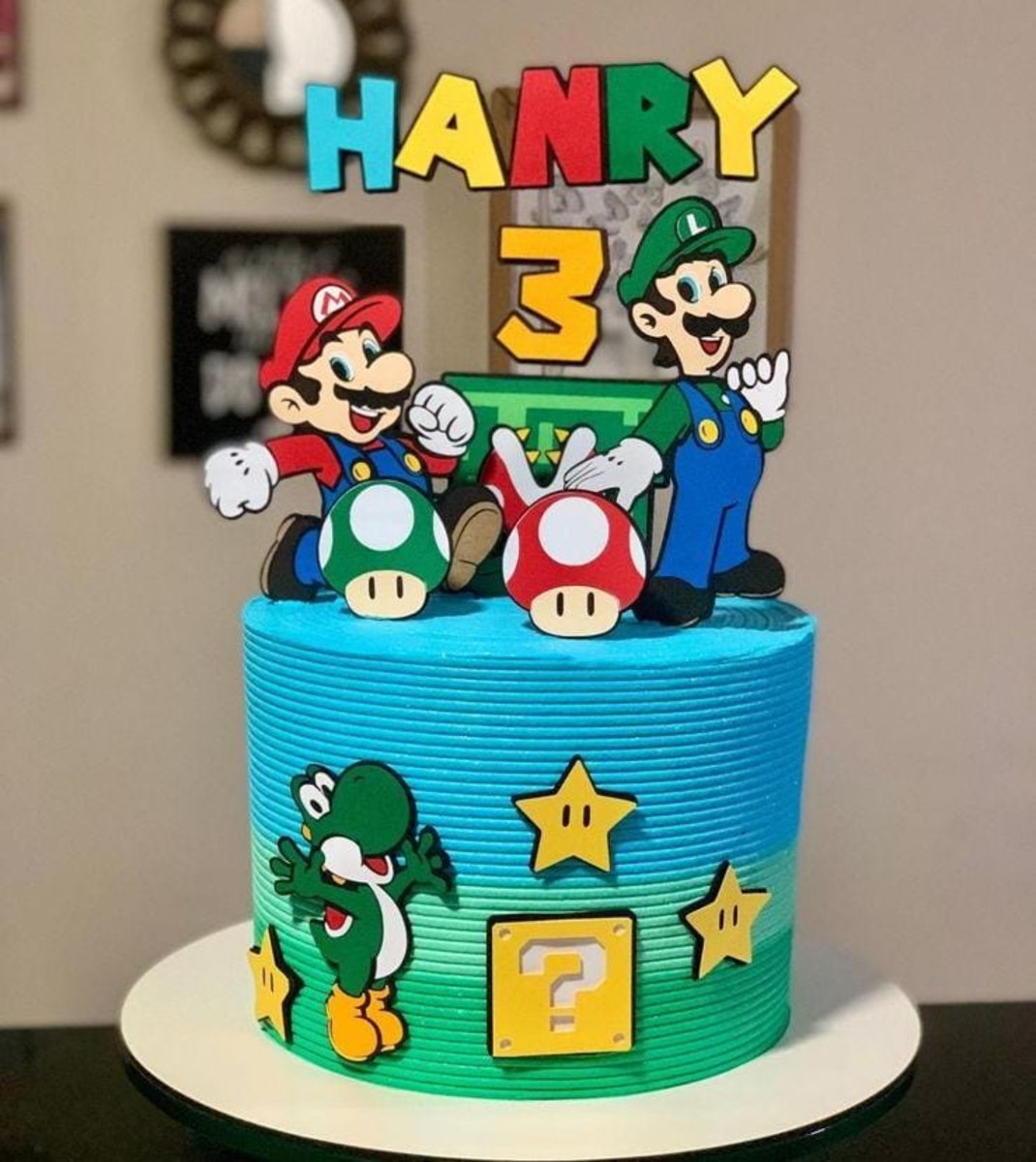 Arquivo de Corte: Topo de Bolo em Camadas Mario Bros 015