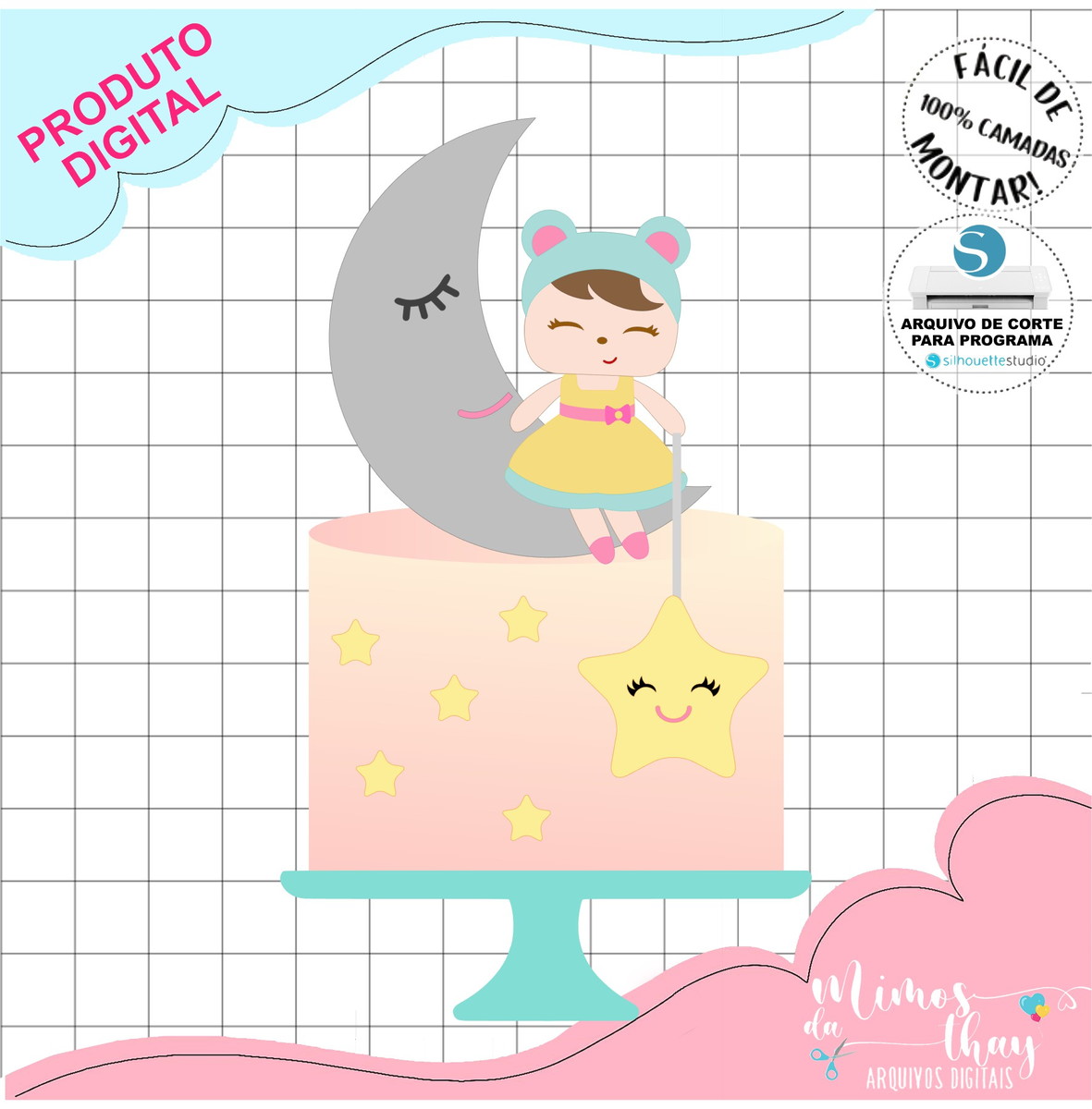 Arquivo de Corte: Topo de Bolo em Camadas Metoo Dolls 003
